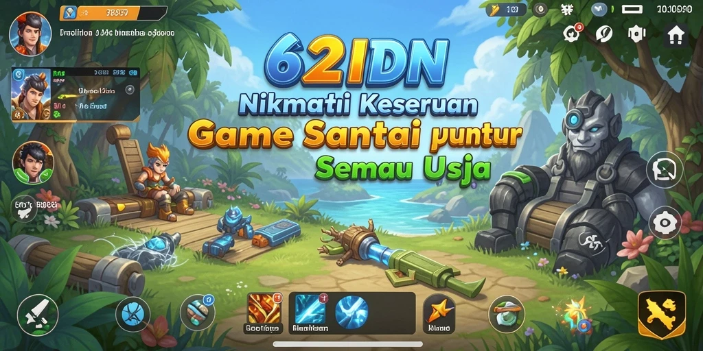 Tangkapan layar utama 62IDN menampilkan gameplay yang seru dan interaktif.