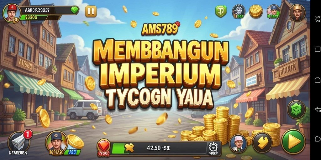 Screenshot gameplay AMS789 yang menampilkan pengelolaan bisnis Tycoon.