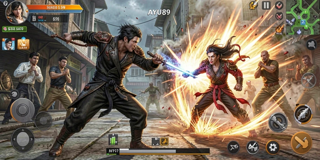 Tampilan menarik dari gameplay AYU89 yang penuh aksi.