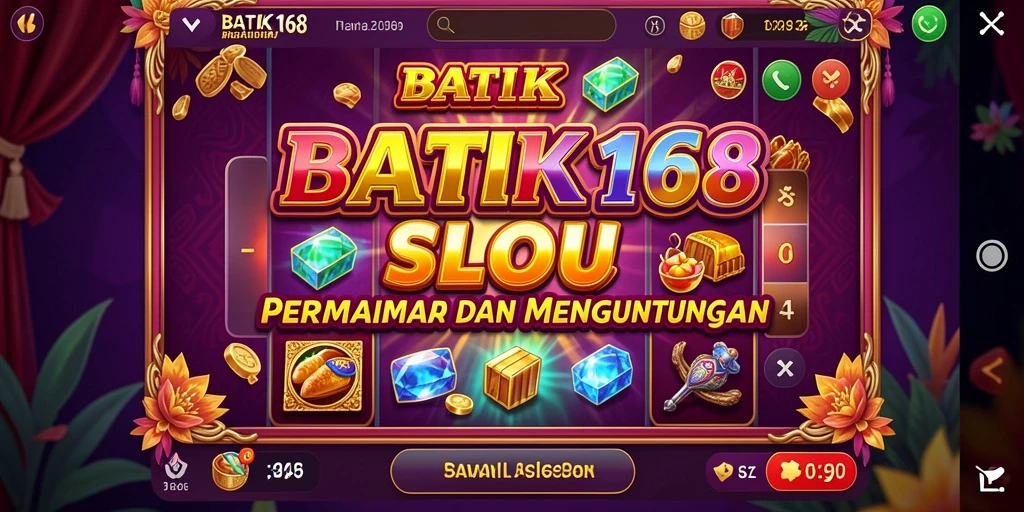 Tampilan gameplay seru pada aplikasi BATIK168 Slot
