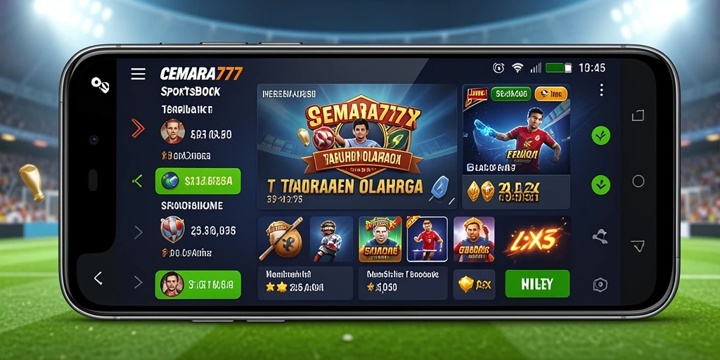Screenshot CEMARA777 menampilkan interface taruhan olahraga yang dinamis.