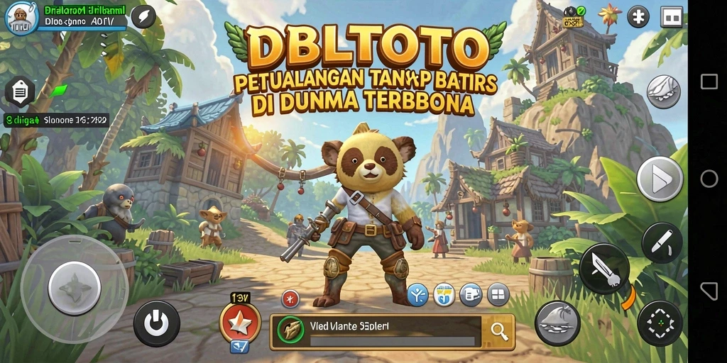 Screenshot gameplay DBLTOTO menunjukkan aksi seru dalam dunia terbuka.