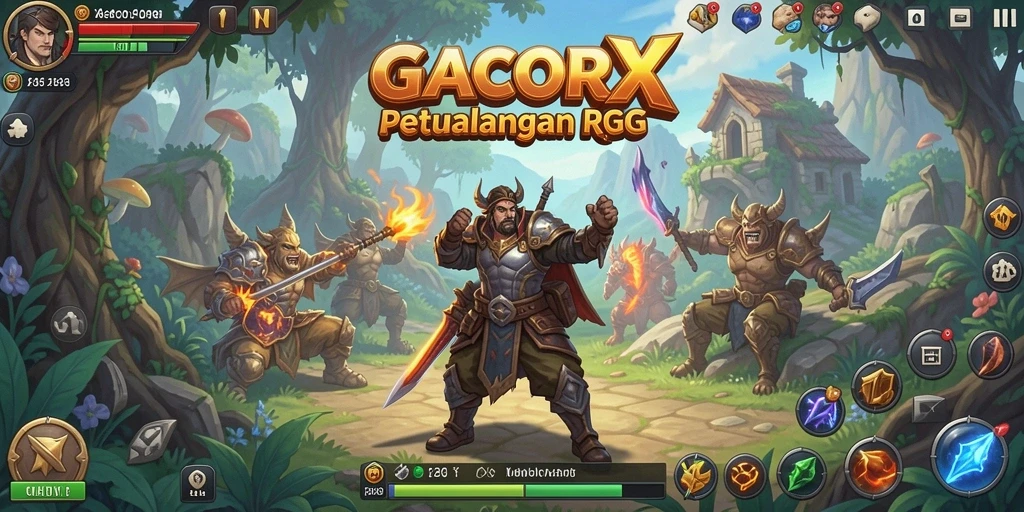 Screenshot gameplay GACORX yang menampilkan pertarungan seru dan karakter menarik.