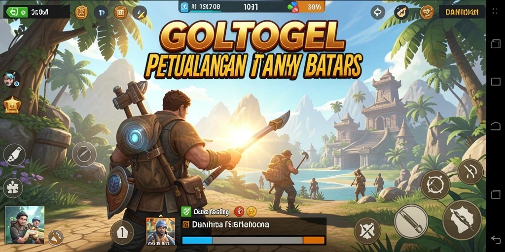 Screenshot gameplay GOLTOGEL yang menampilkan petualangan mengasyikkan di dunia terbuka.