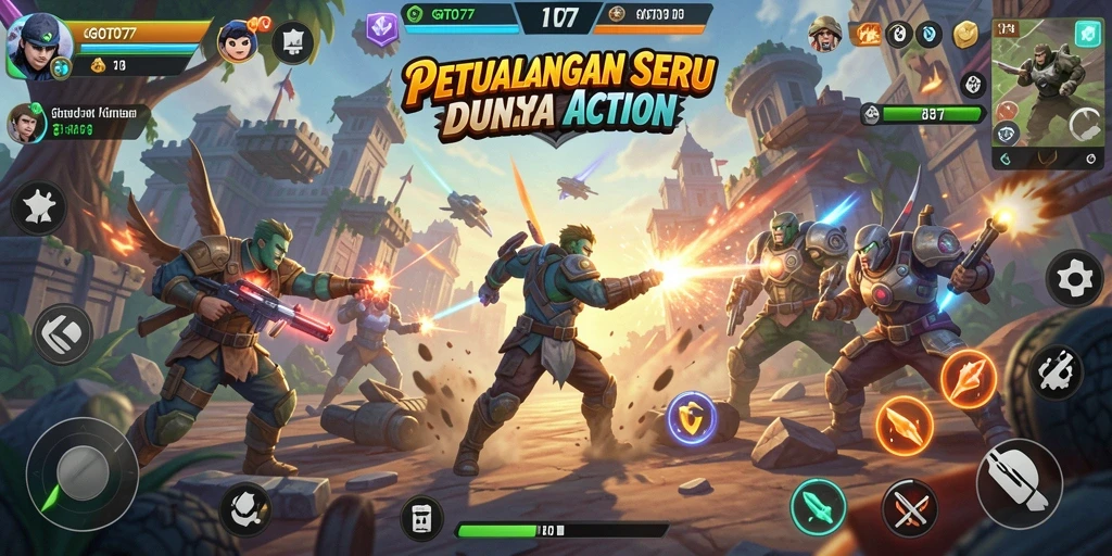 Tampilan gameplay GOTO77 yang mendebarkan dan penuh aksi.