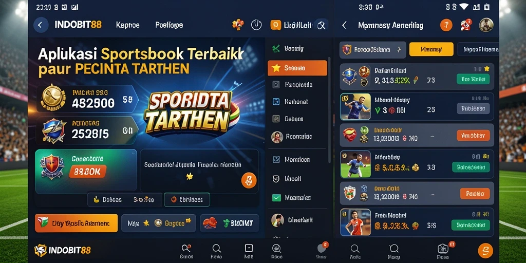 Tangkapan layar INDOBIT88 menampilkan berbagai opsi taruhan olahraga.