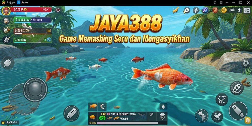 Tampilan gameplay JAYA388 yang menampilkan aksi memancing yang seru.