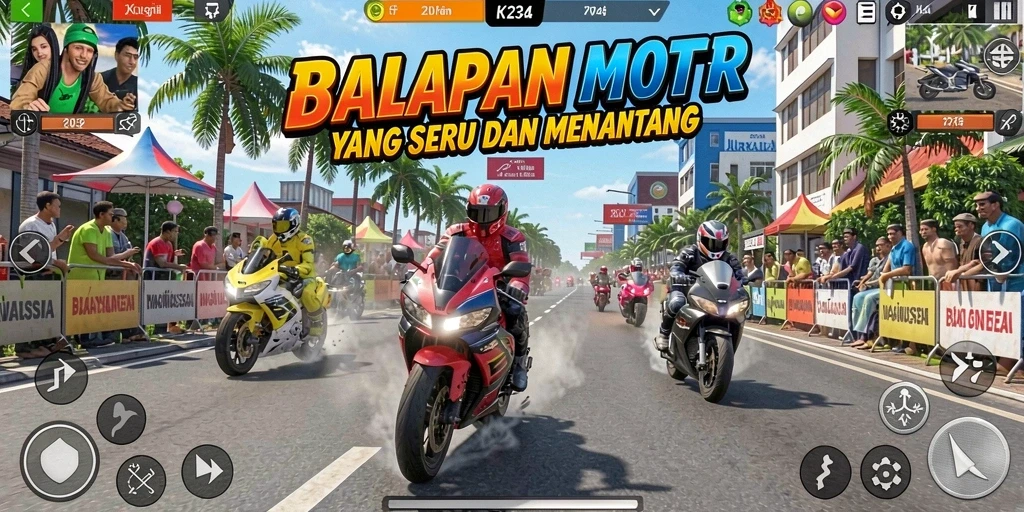 Tampilan gameplay K234 yang mendebarkan dan seru.