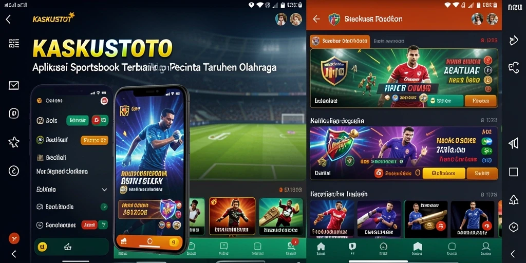 Tampilan antarmuka aplikasi KASKUSTOTO saat melakukan taruhan olahraga.
