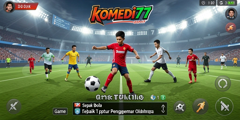 Tampilan fantastis gameplay sepak bola KOMEDI77 yang mengesankan.