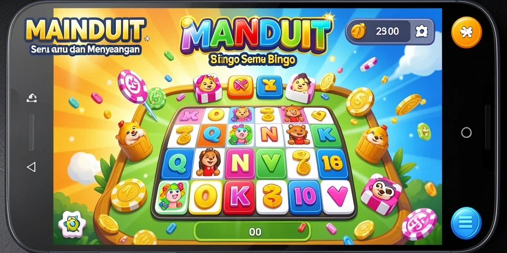 Tampilan gameplay seru dari aplikasi Bingo MAINDUIT.