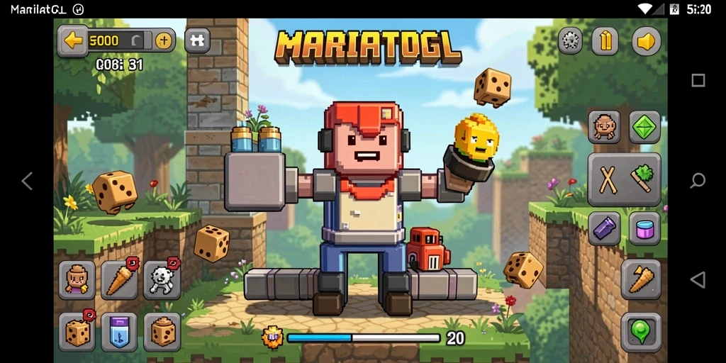 Tampilan gameplay MARIATOGL dengan grafik menarik dan tantangan puzzle.