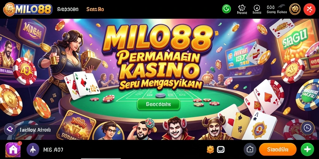 Tampilan menarik dari gameplay Kasino di aplikasi MILO88.