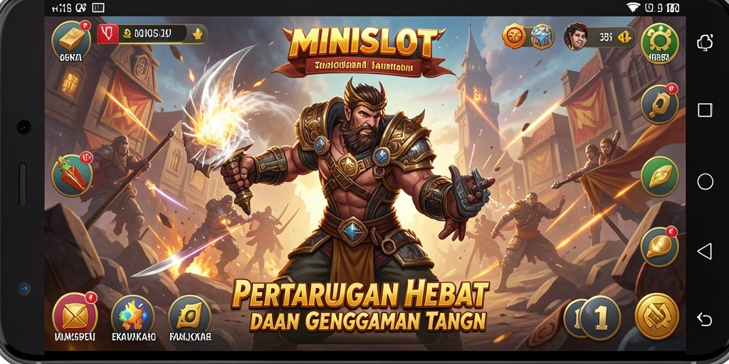 Gameplay seru MINISLOT dengan pertarungan karakter unik.