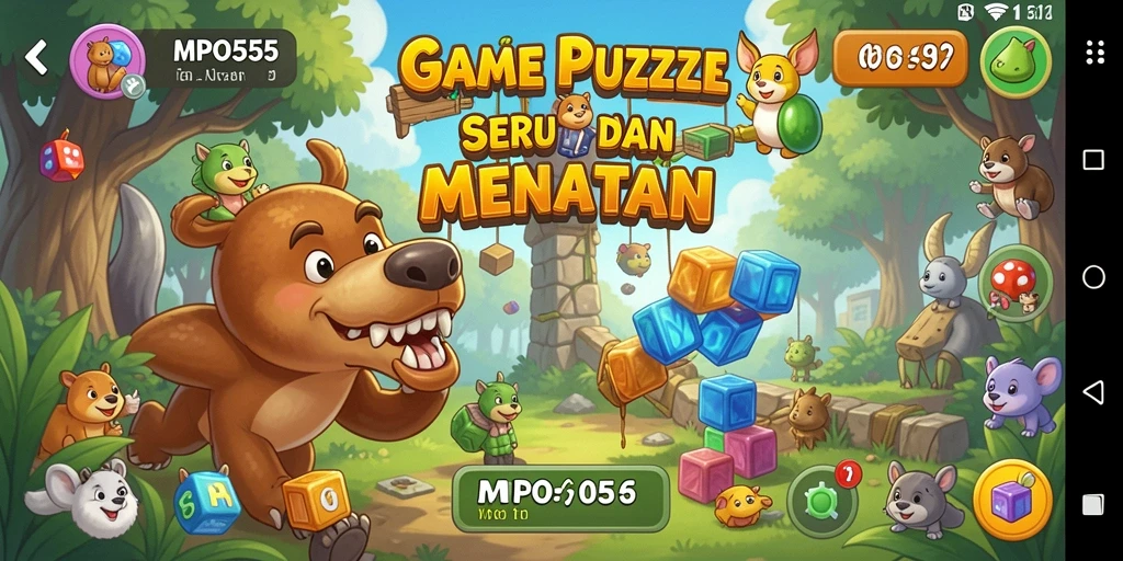 Tampilan gameplay MPO555 yang penuh warna dan menantang.