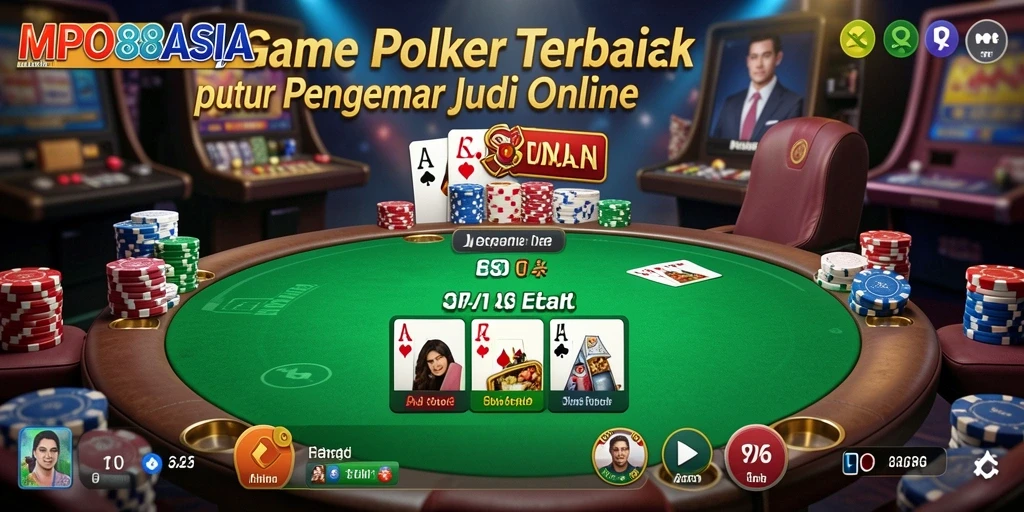 Tampilan gameplay Poker yang menarik dan interaktif.