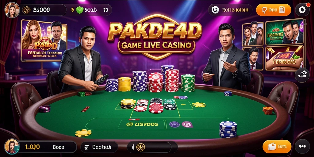 Tampilan gameplay menarik di aplikasi Live Casino PAKDE4D.