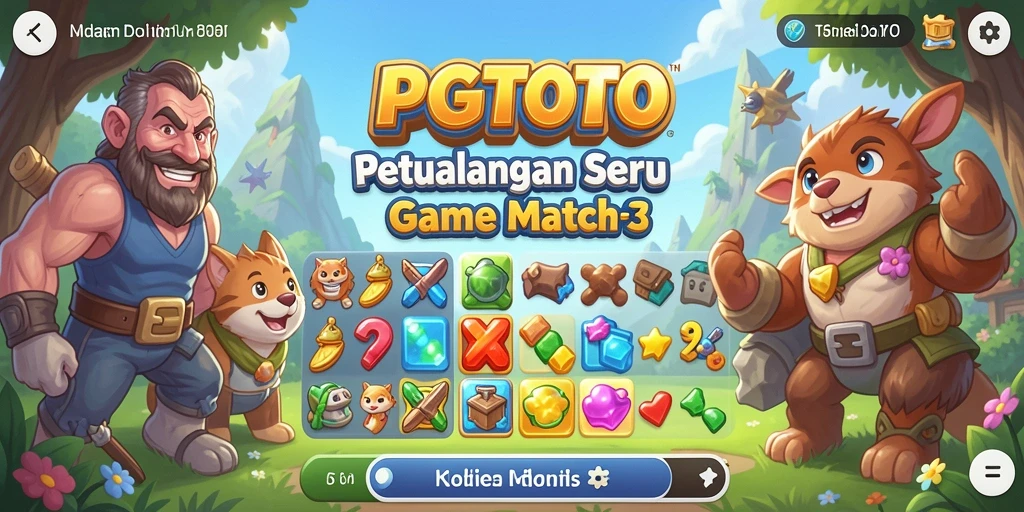 Tampilan gameplay PGTOTO yang seru dan menantang dalam kategori Match-3.