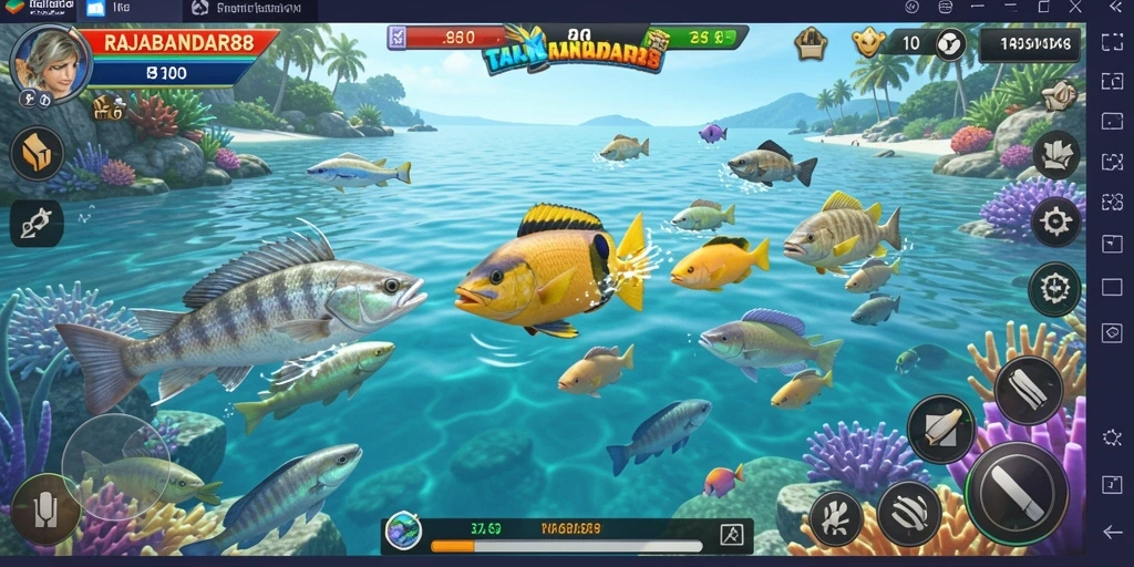 Tampilan gameplay yang mengasyikkan dari RAJABANDAR88.