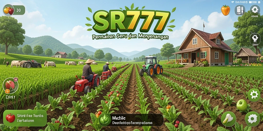 Tampilan gameplay <strong>SR777</strong> yang menarik dengan aksi pertanian yang dinamis.