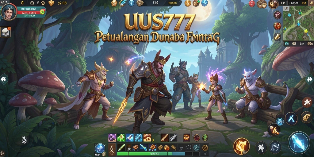 Screenshot UUS777 menampilkan keseruan pertempuran di dunia MMORPG yang fantastis.